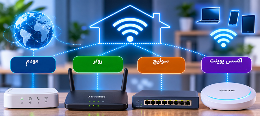 تفاوت مودم، روتر، سوئیچ و اکسس‌پوینت به زبان ساده